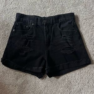 Black Aeropostale Mom Jean Shorts
